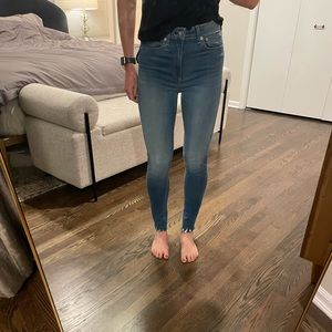 Rag & Bone Raw Hem Skinny Jeans